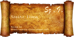 Szeitz Ilona névjegykártya