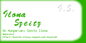 ilona szeitz business card